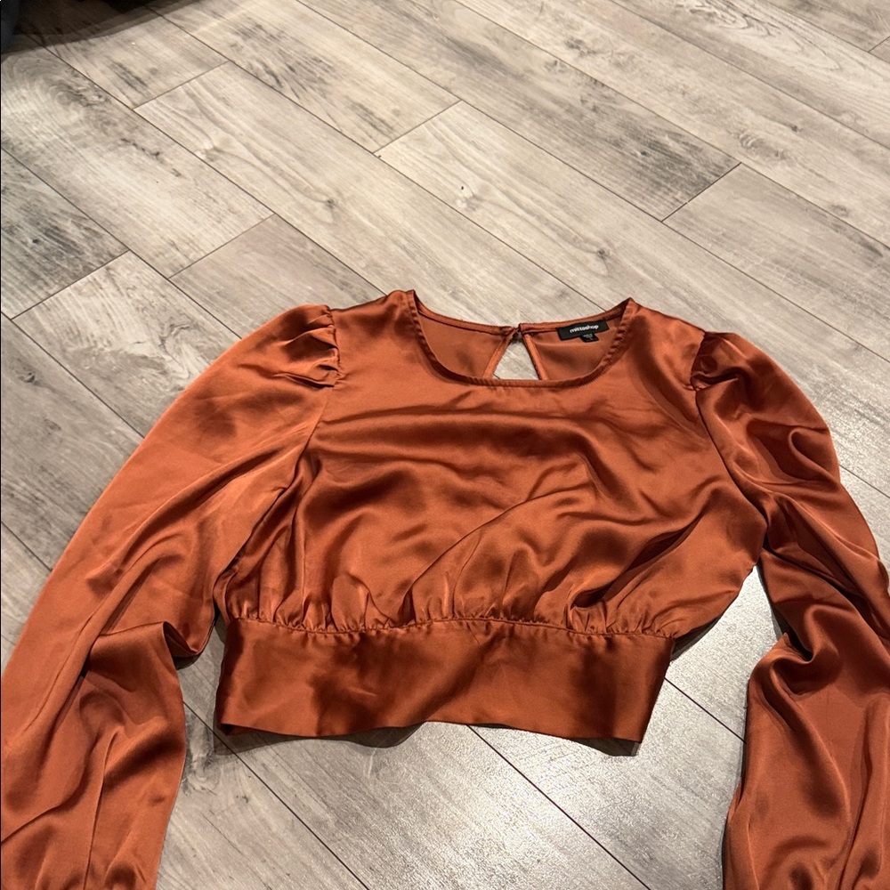 Mittoshop Rust Satin Blouse